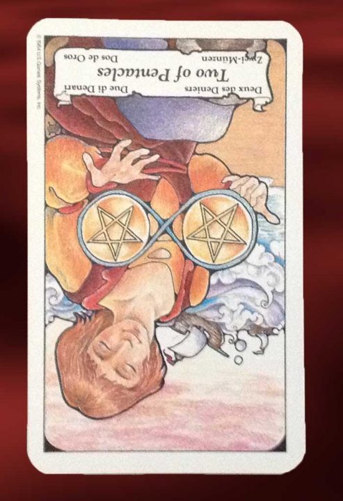 Two of Pentacles Reversed